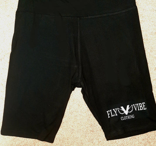 Fly Vibe Extra Soft Legging Shorts - Black/White