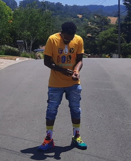 Fly Vibe Crayon T-Shirt - Yellow