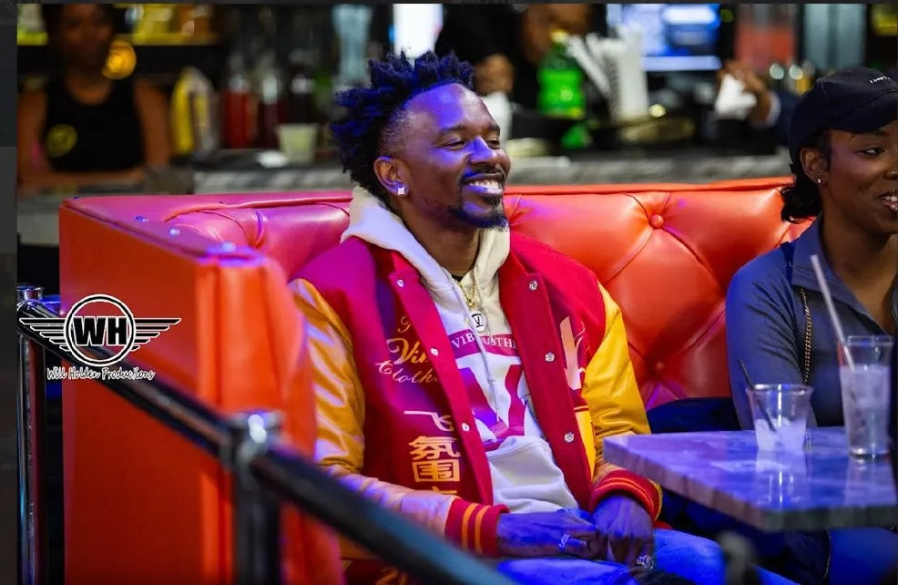 Fly Vibe Letterman Jacket - Red/Gold