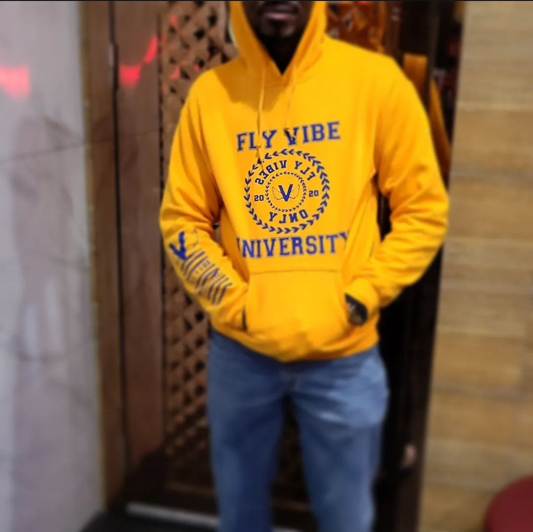 Fly Vibe University Hoodie - Yellow/Royal