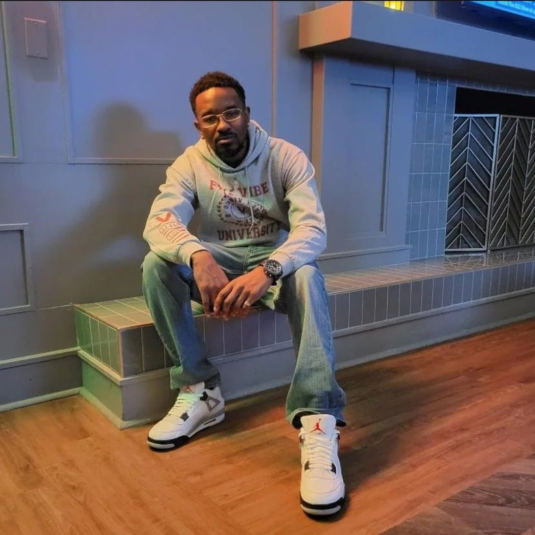 Fly Vibe University Hoodie - Grey/Maroon