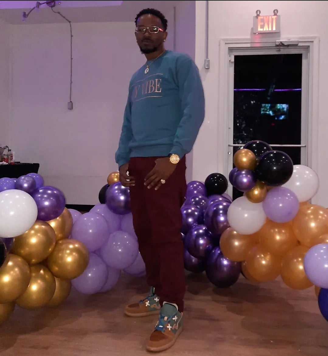 Fly Vibe Award Sweat Shirt - Blueberry/Rose Gold