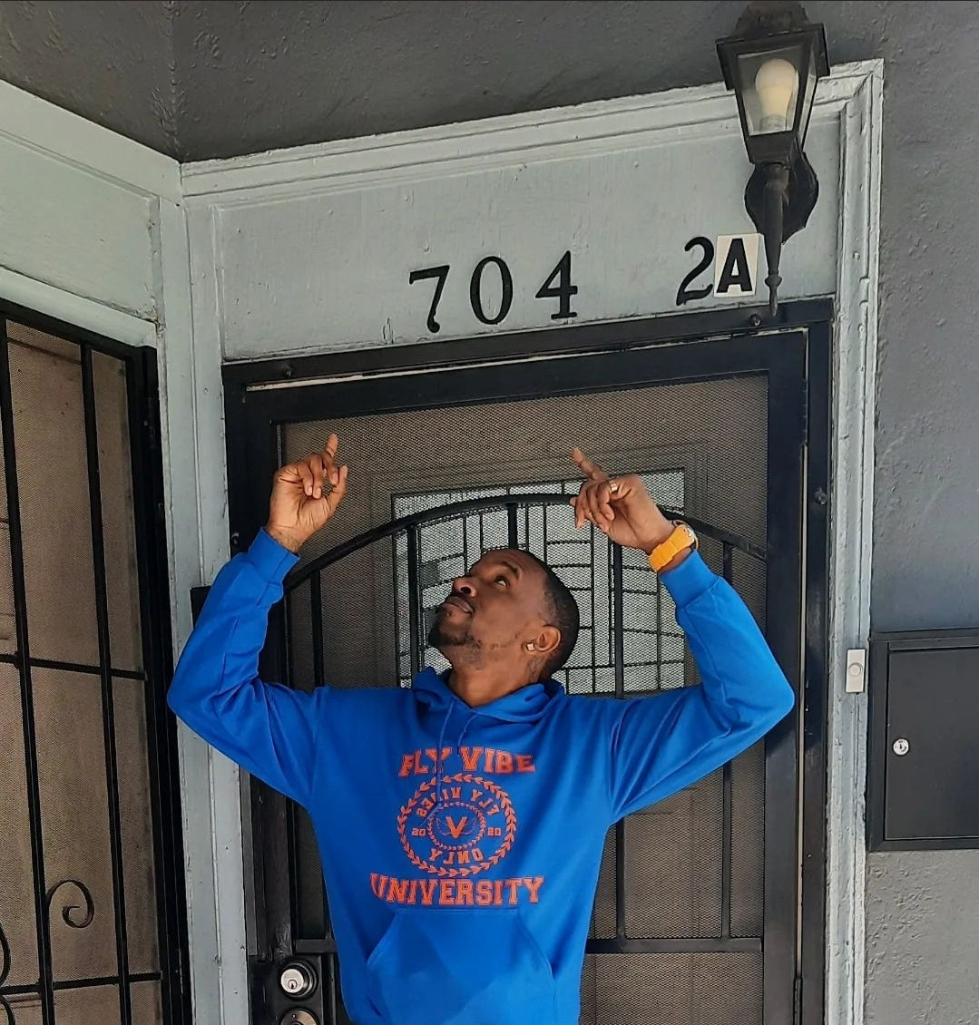 Fly Vibe University Hoodie - Royal/Orange