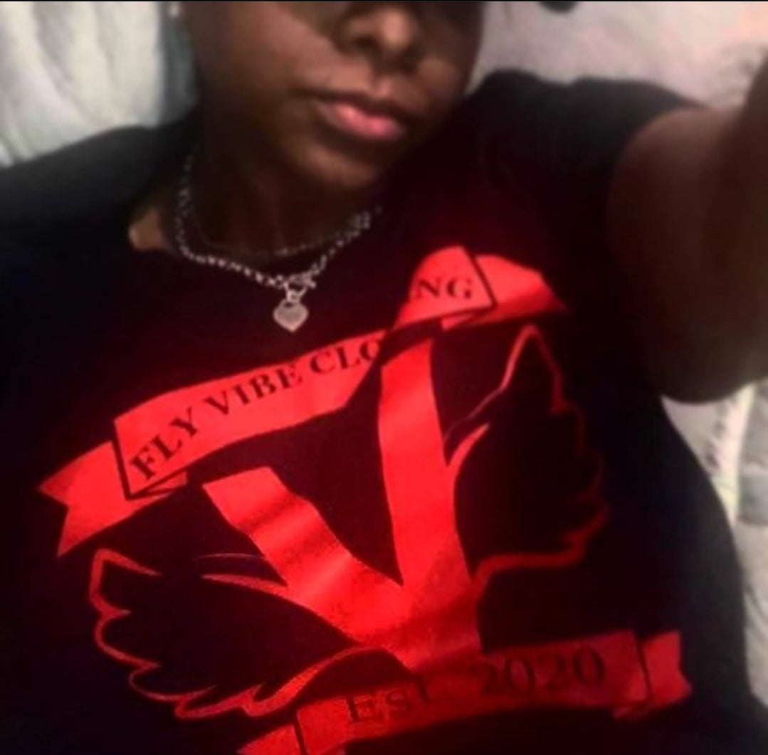Fly Vibe Original T-Shirts - Black/Red