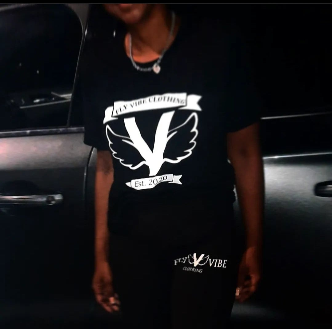Fly Vibe Original T-Shirts - Black/White
