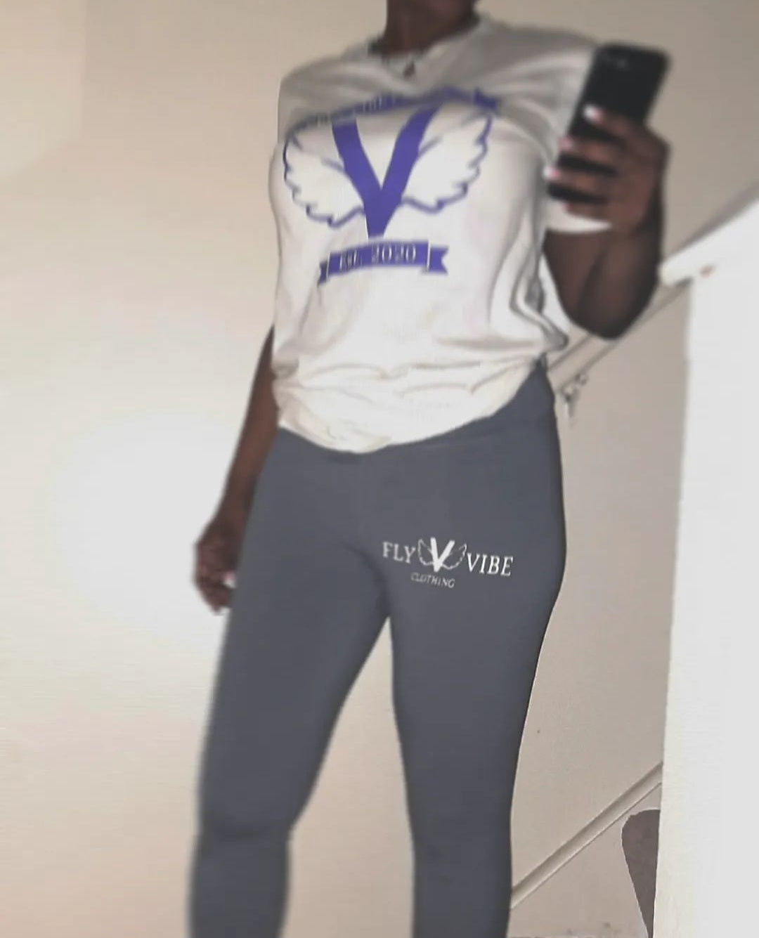 Fly Vibe Extra Soft Leggings - CooL Grey/White