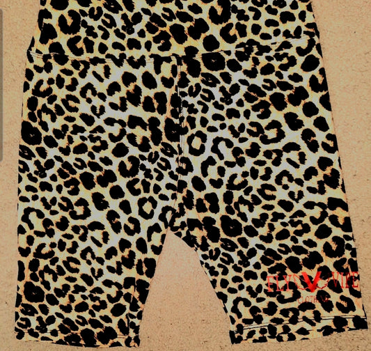Fly Vibe Extra Soft Legging Shorts - Leppard Print