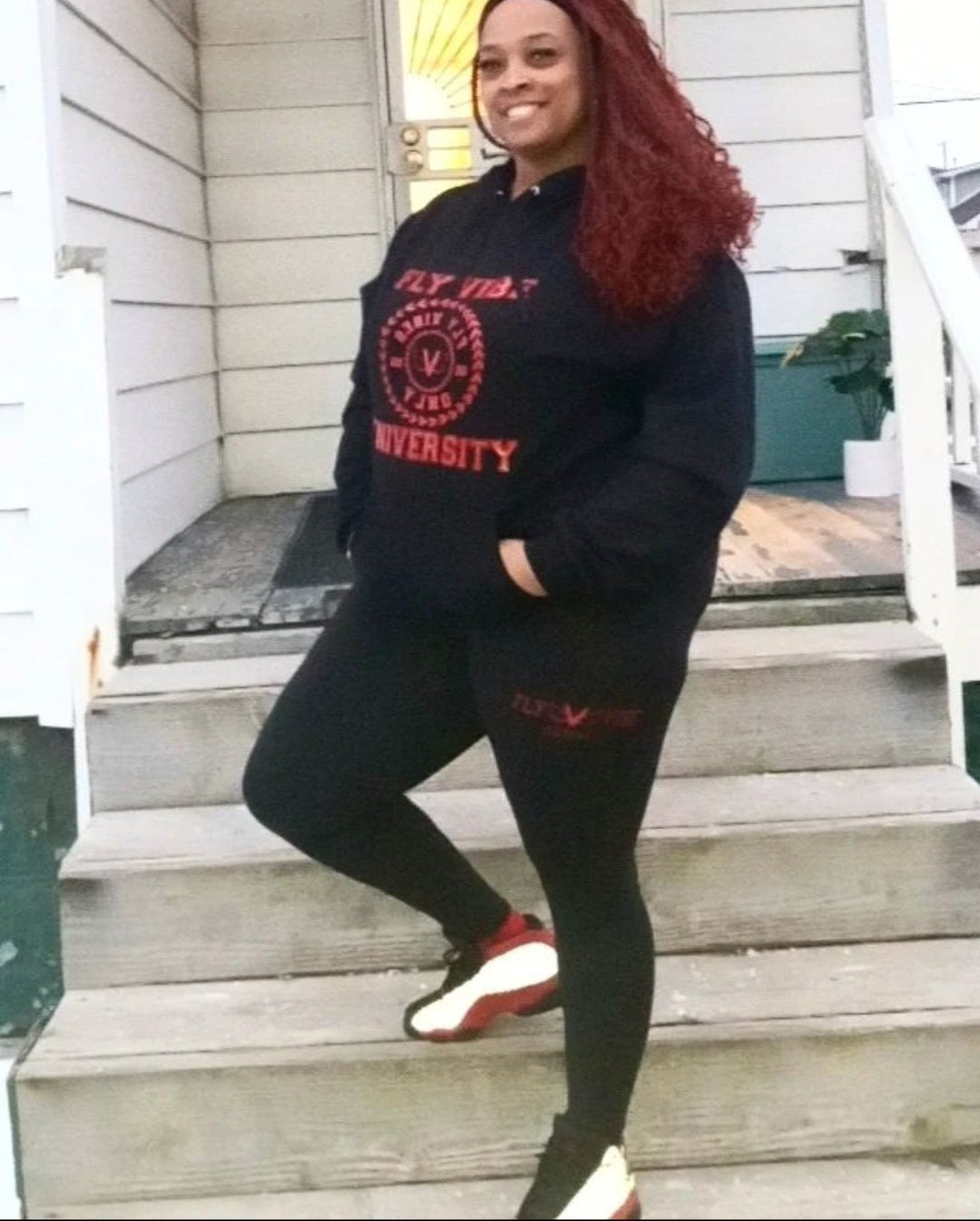 Fly Vibe Extra Soft Leggings - Black/Red