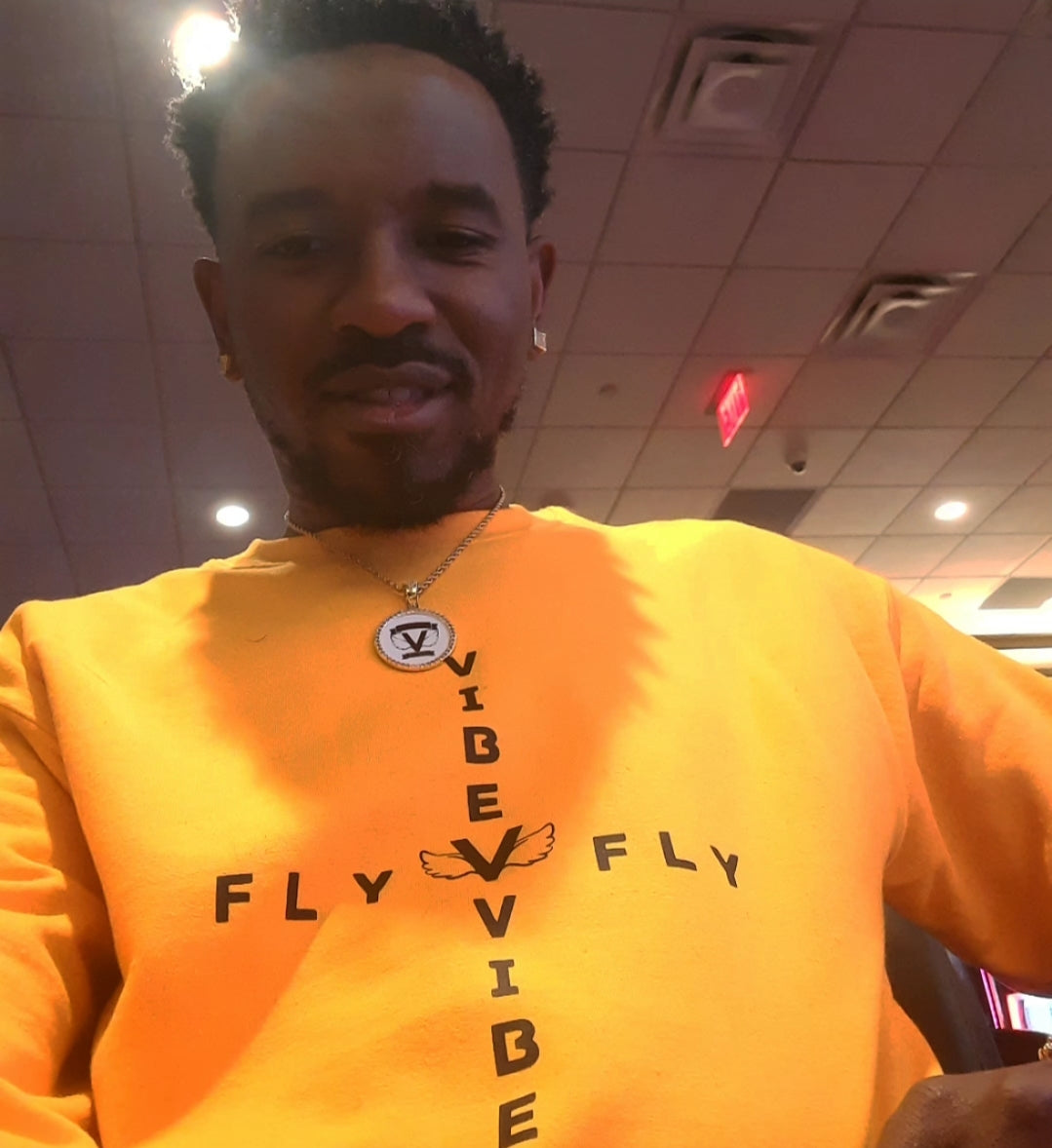 Fly Vibe Mirror Sweatshirt - Gold/Black