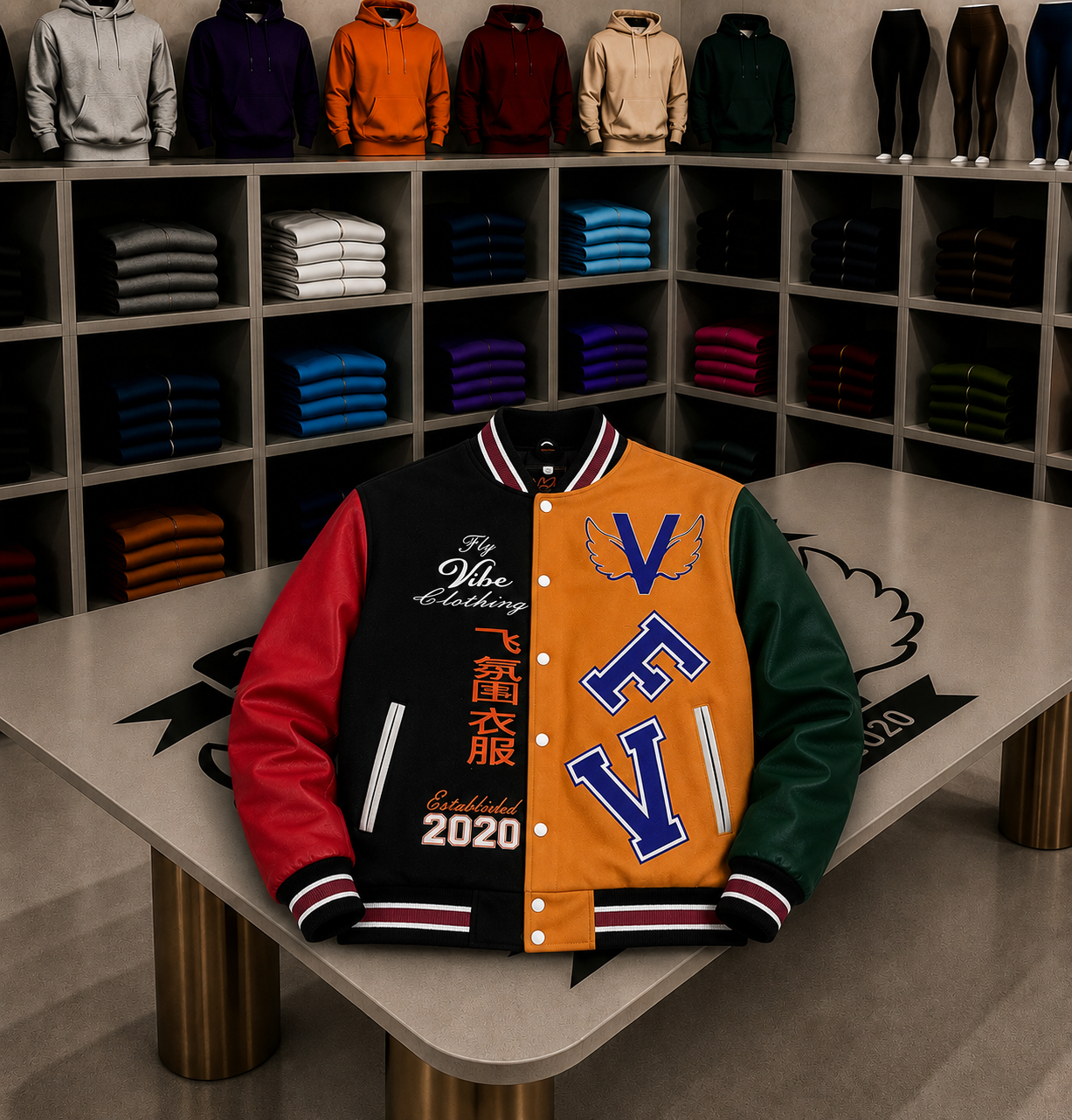 Fly Vibe Letterman Jacket - Mutiple Colors