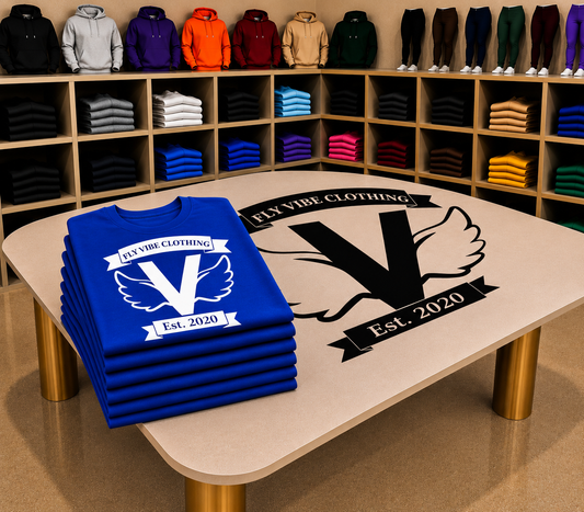 Fly Vibe Original T-Shirts - Royal/White