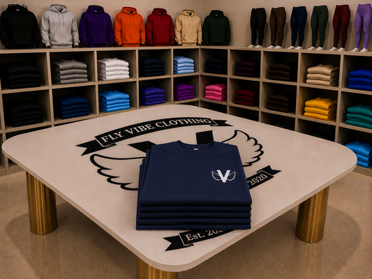 Fly Vibe Logo T - Navy/White