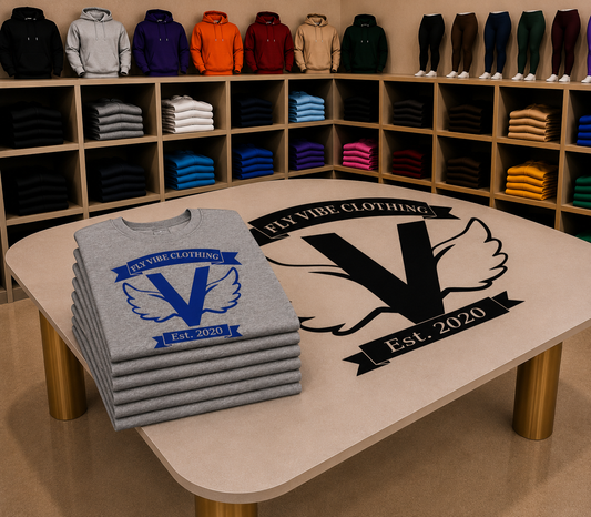Fly Vibe Original T-Shirts - Grey/Royal
