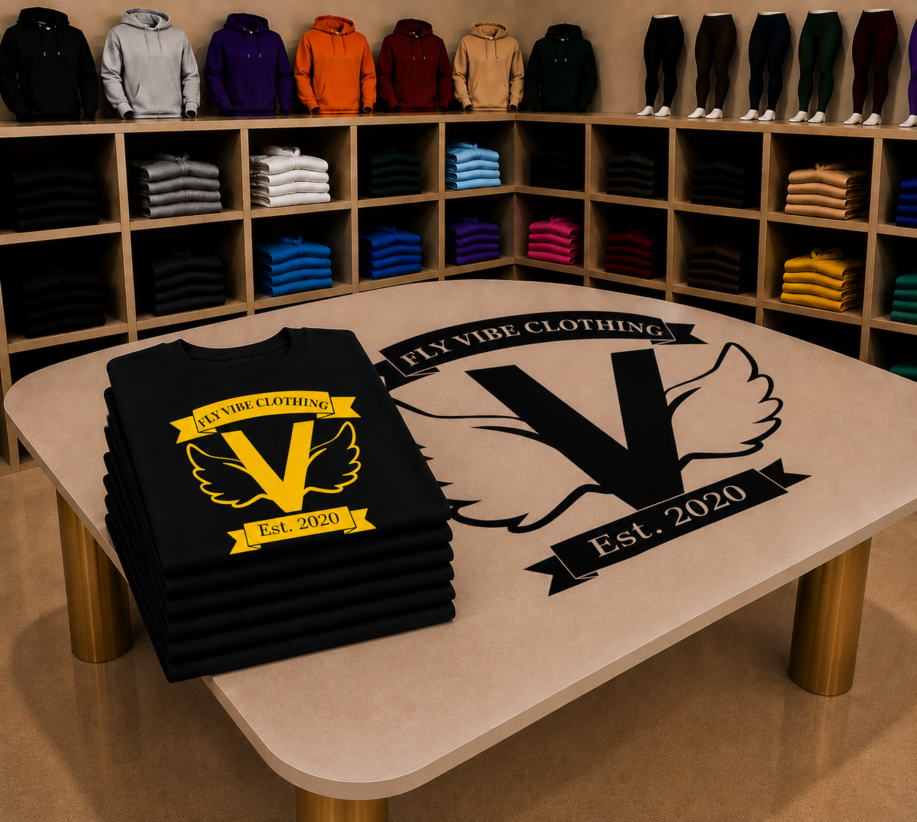 Fly Vibe Original T-Shirts - Black/Yellow