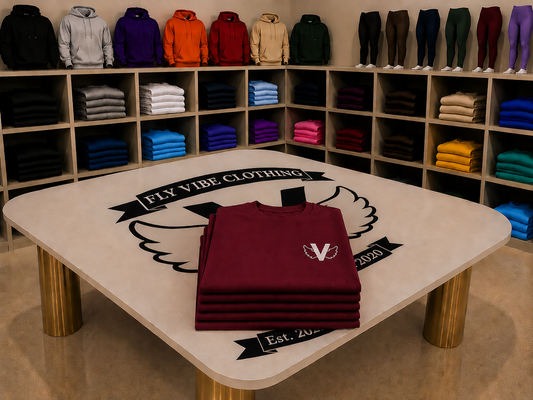 Fly Vibe Logo T - Burgundy/White