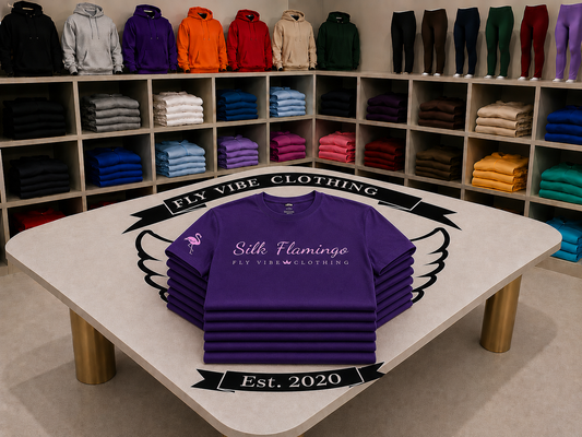 Silk Flamingo T-Shirt - Purple