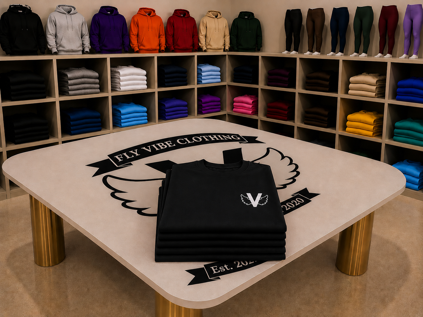 Fly Vibe Logo T - Black/White