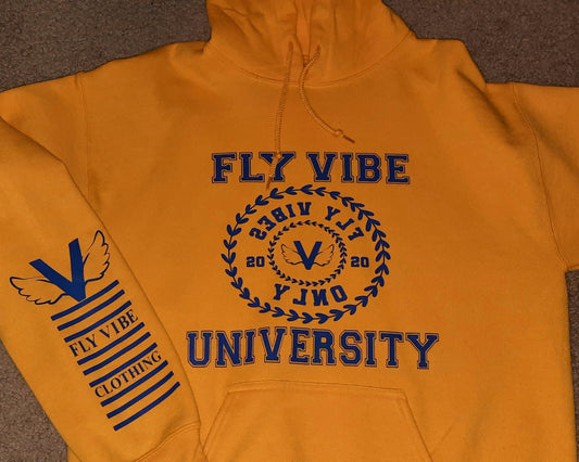 Fly Vibe University Hoodie - Yellow/Royal