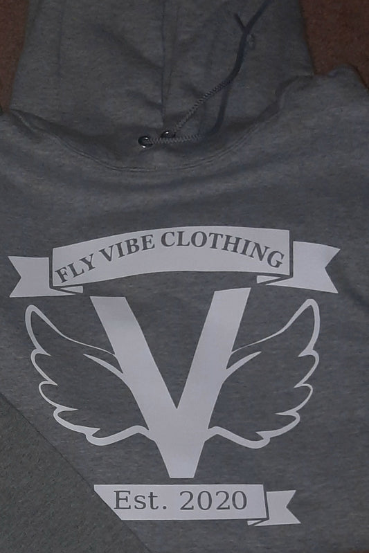 Fly Vibe Original Hoodie Grey/White