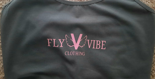 Fly Vibe Crop Tops - Grey/Pink