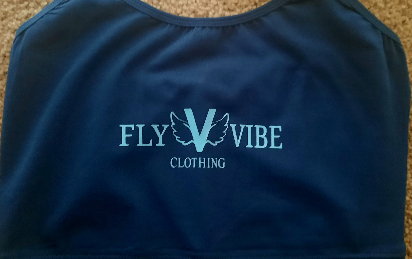Fly Vibe Crop Tops - Navy Blue/Baby Blue