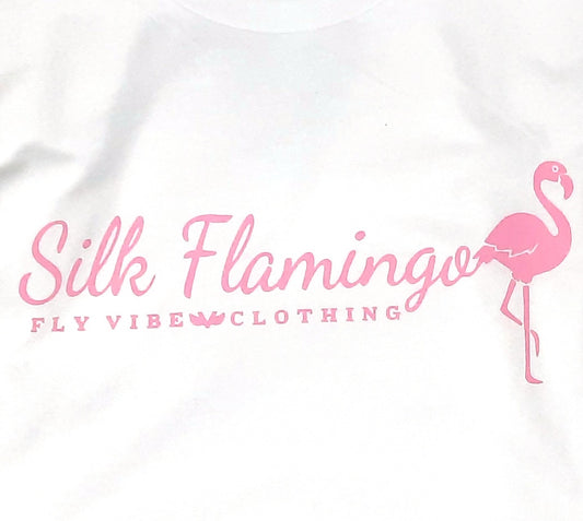 Silk Flamingo T-Shirt - White