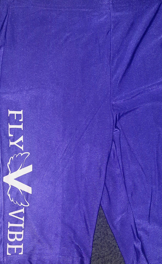 Fly Vibe Womens Shiny Biker Shorts - Purple/Lilac