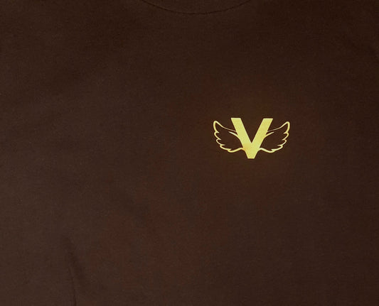 Fly Vibe Logo T's - Brown/Gold