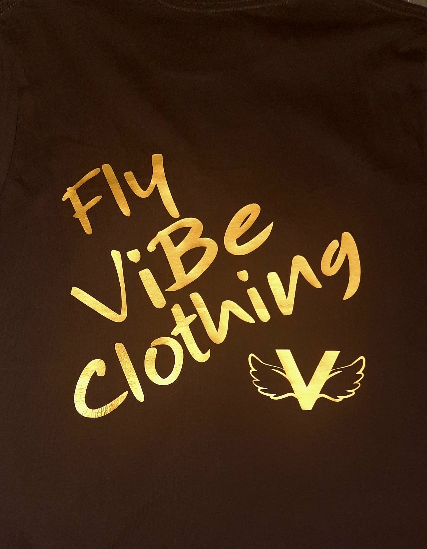 Fly Vibe Logo T's - Brown/Gold