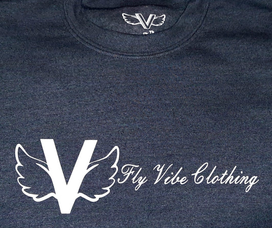 Fly Vibe Signature Sweat Shirt - Dark Grey/White