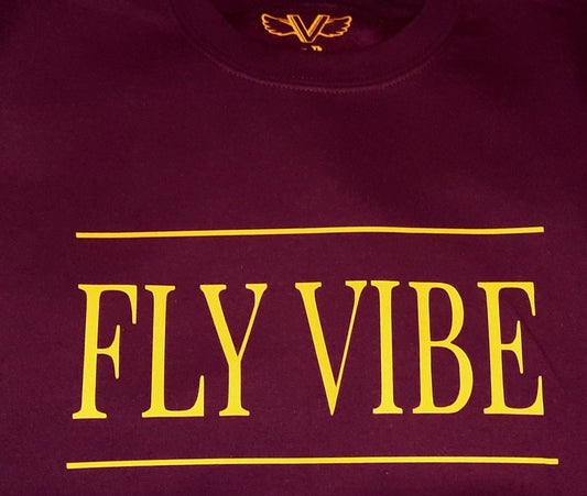 Fly Vibe Award Sweat Shirt - Crandberry/Gold