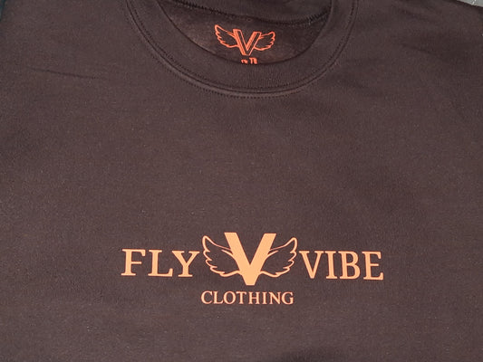 Fly Vibe Classic Sweat Shirt - Brown/Orange