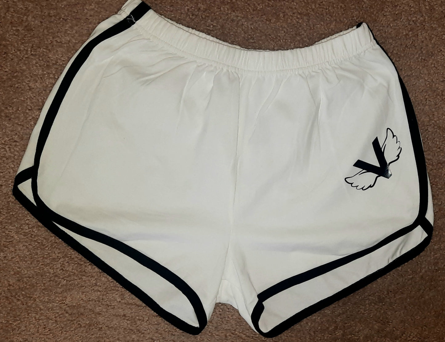 Fly Vibe Ladies Gym Shorts - White/Black