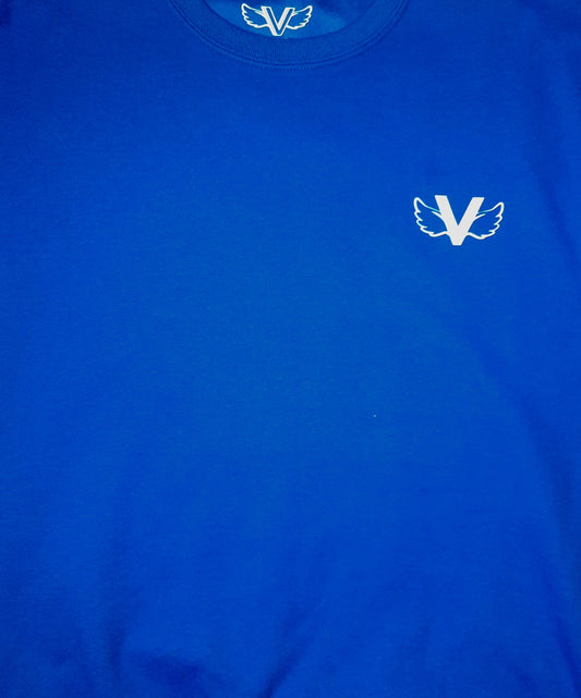 Fly Vibe Logo Sweatshirt - Royal/White