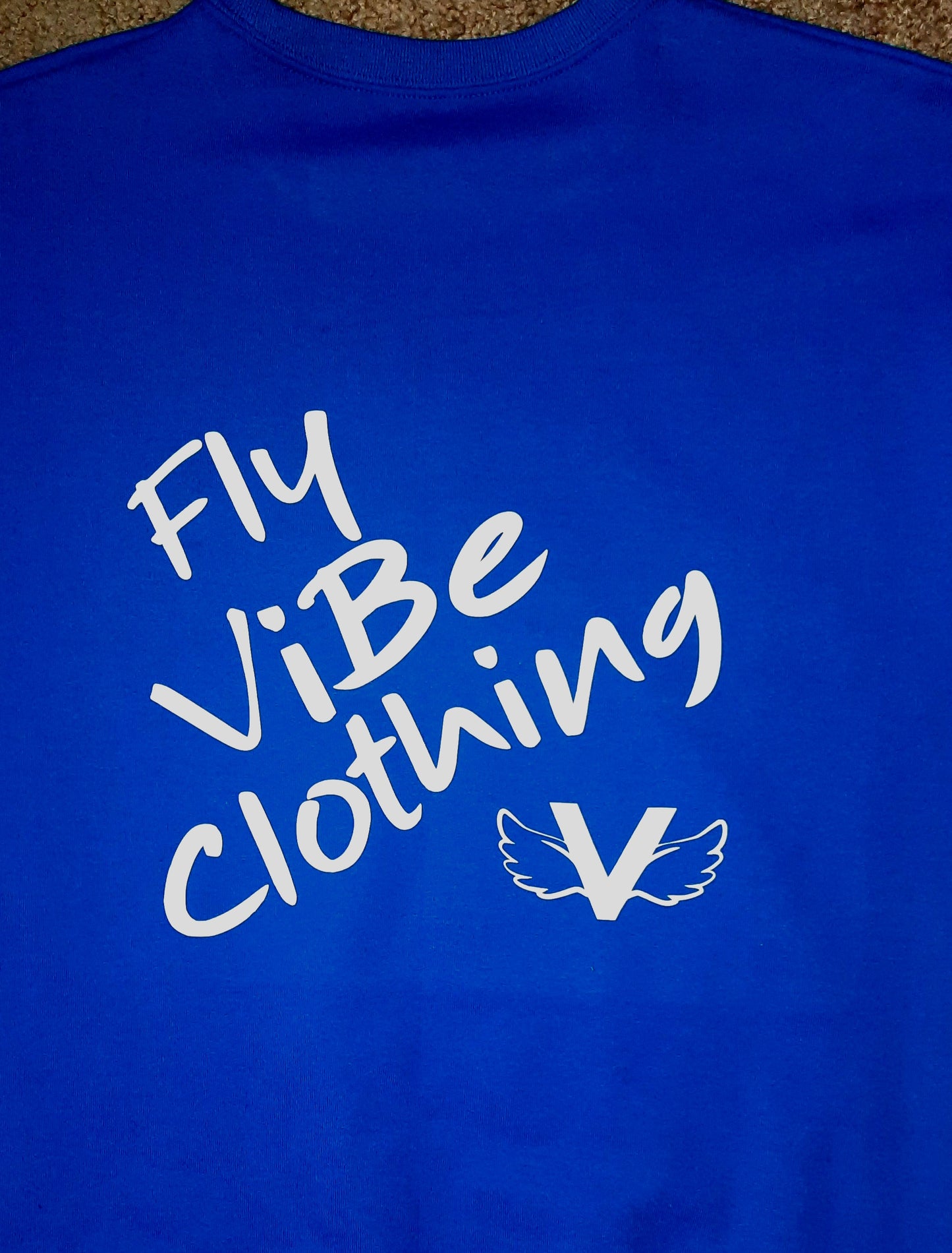 Fly Vibe Logo Sweatshirt - Royal/White