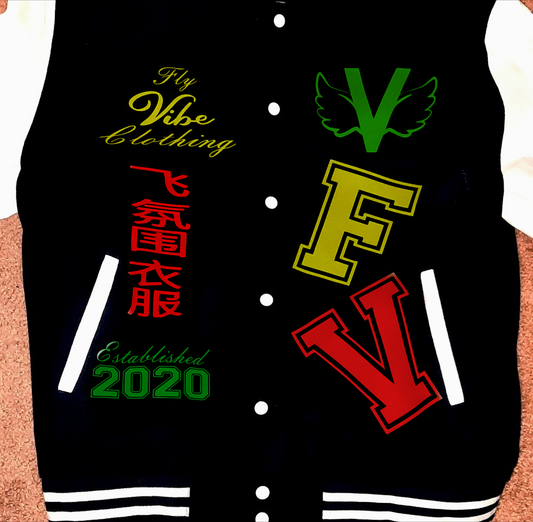 Fly Vibe Letterman Jacket - Multicolored