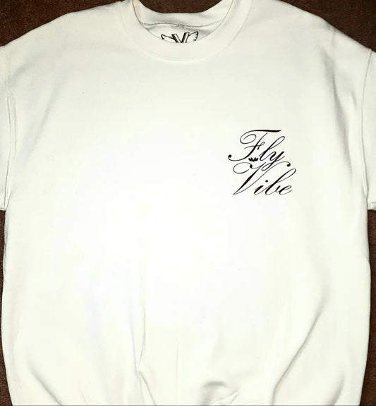 Fly Vibe Fancy Style Sweatshirt - White/Brown
