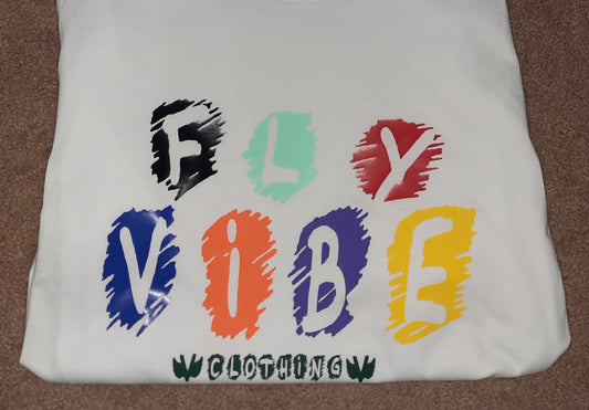 Fly Vibe Crayon T-Shirt  - White