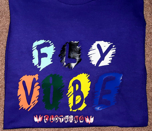 Fly Vibe Crayon T-Shirt - Purple