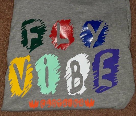 Fly Vibe Crayon T-Shirt - Grey