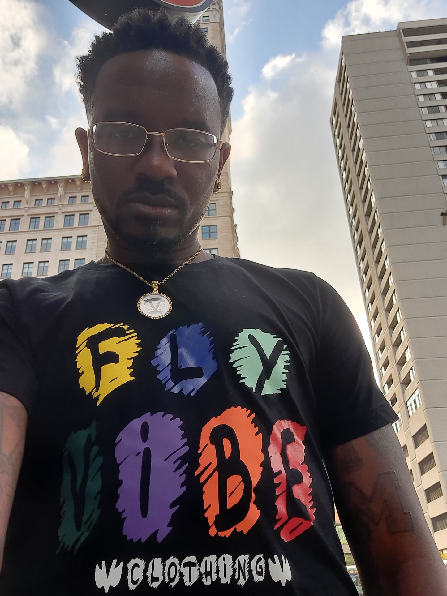 Fly Vibe Crayon T-Shirt - Black