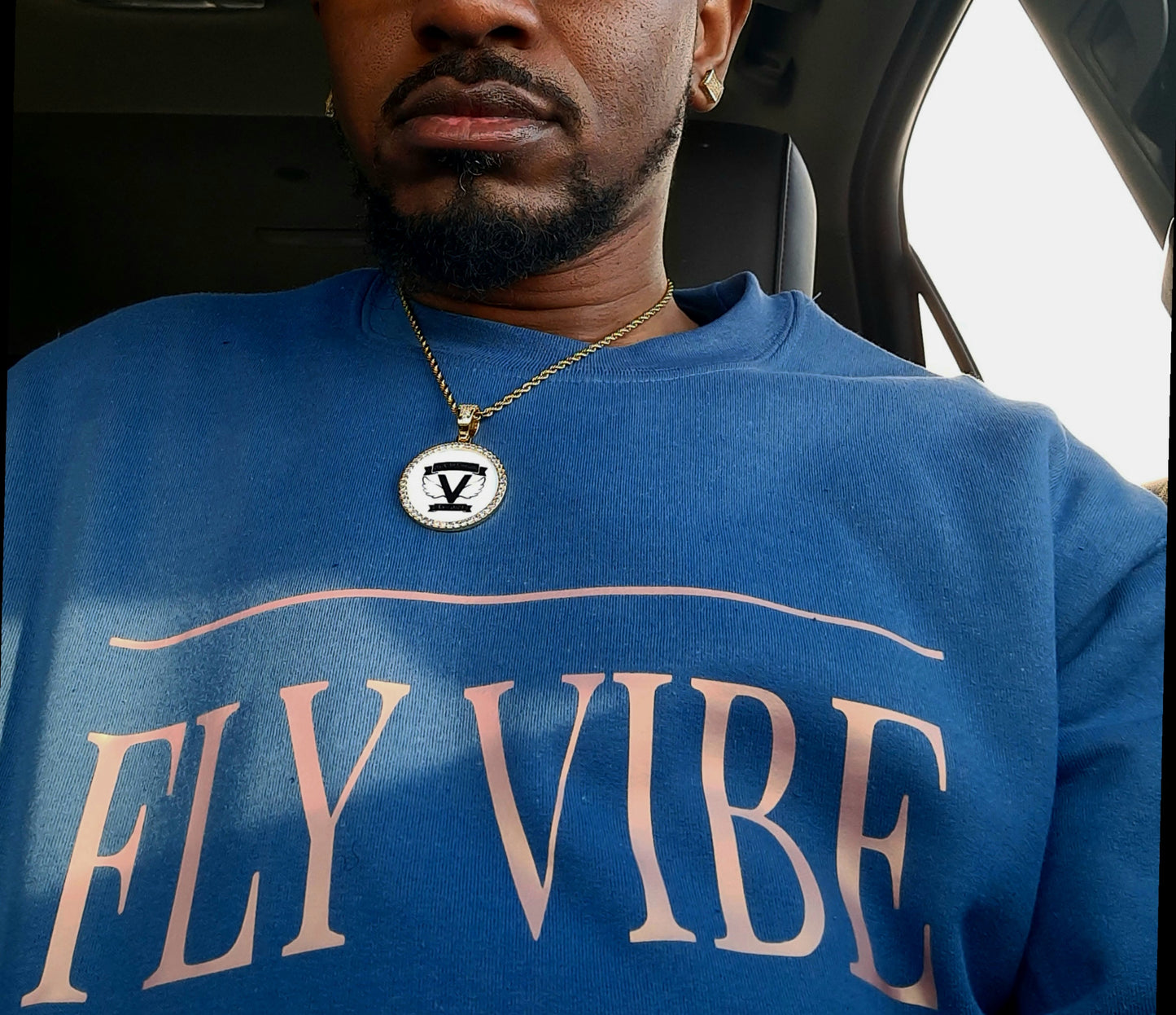 Fly Vibe Award Sweat Shirt - Blueberry/Rose Gold