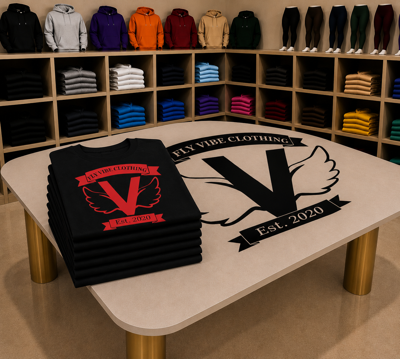Fly Vibe Original T-Shirts - Black/Red