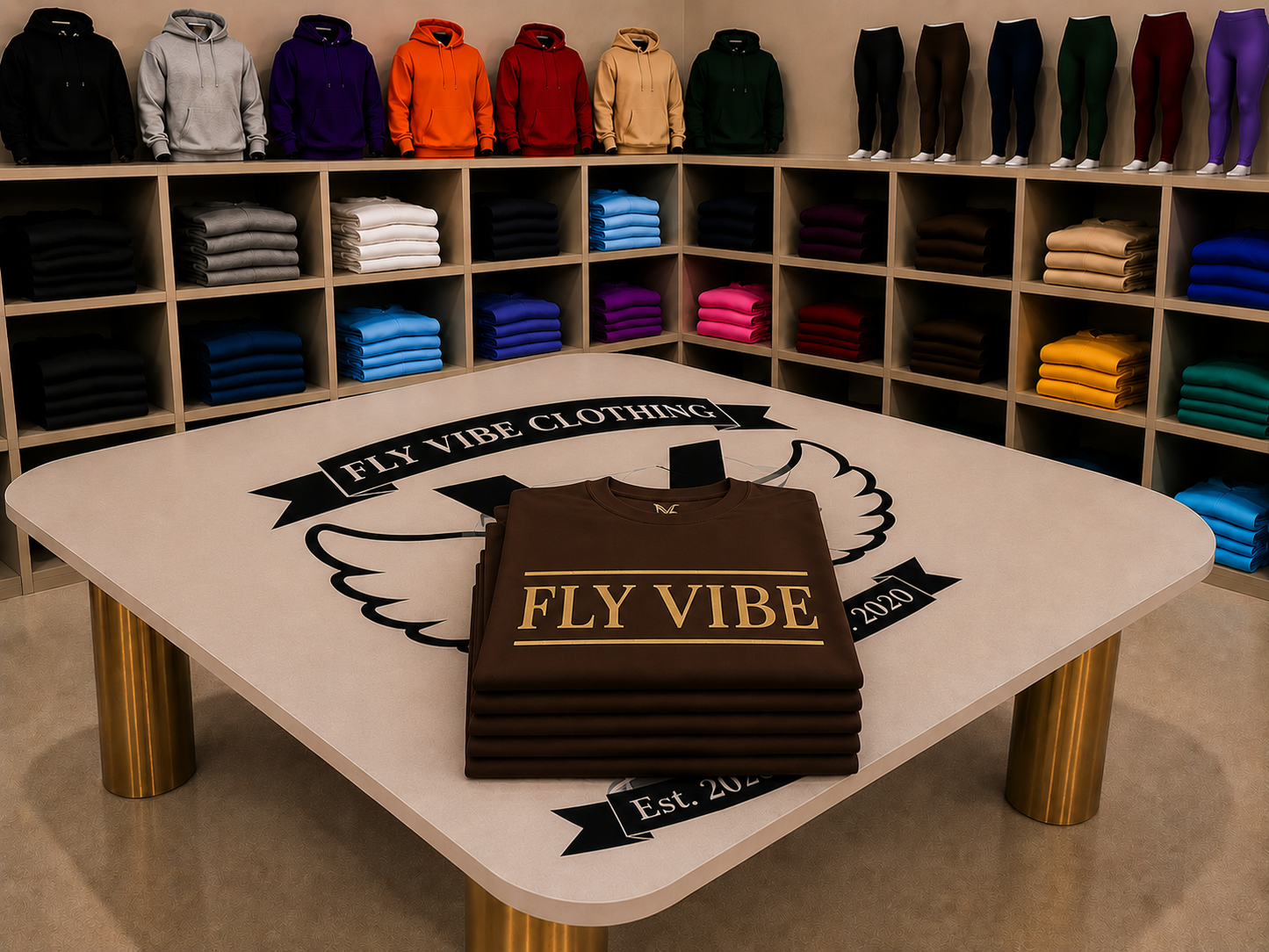 Fly Vibe Award Shirt - Brown/Gold