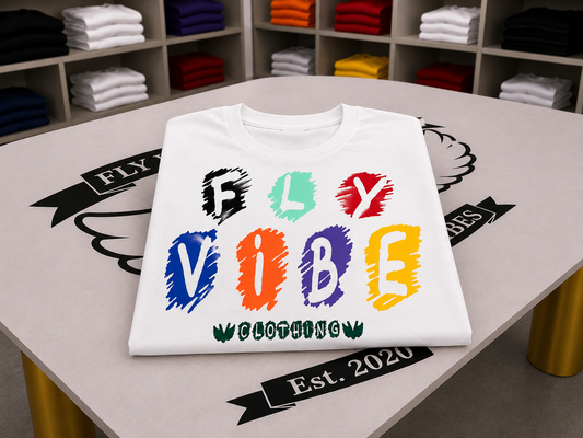 Fly Vibe Crayon T-Shirt  - White