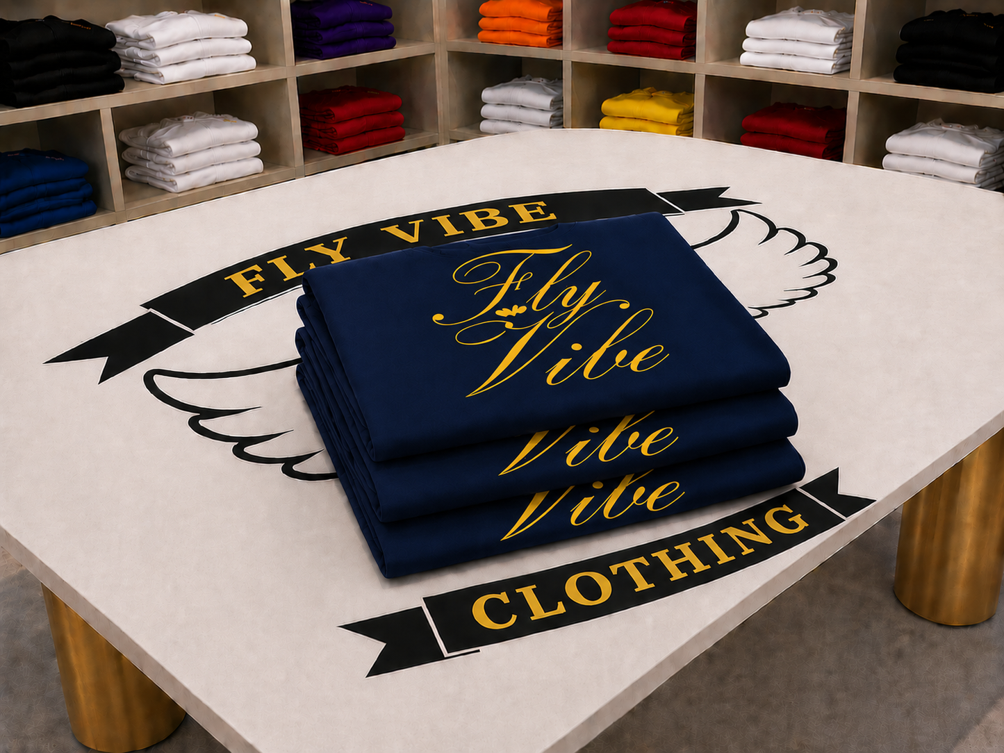 Fly Vibe Extra Soft Leggings - Navy/Yellow
