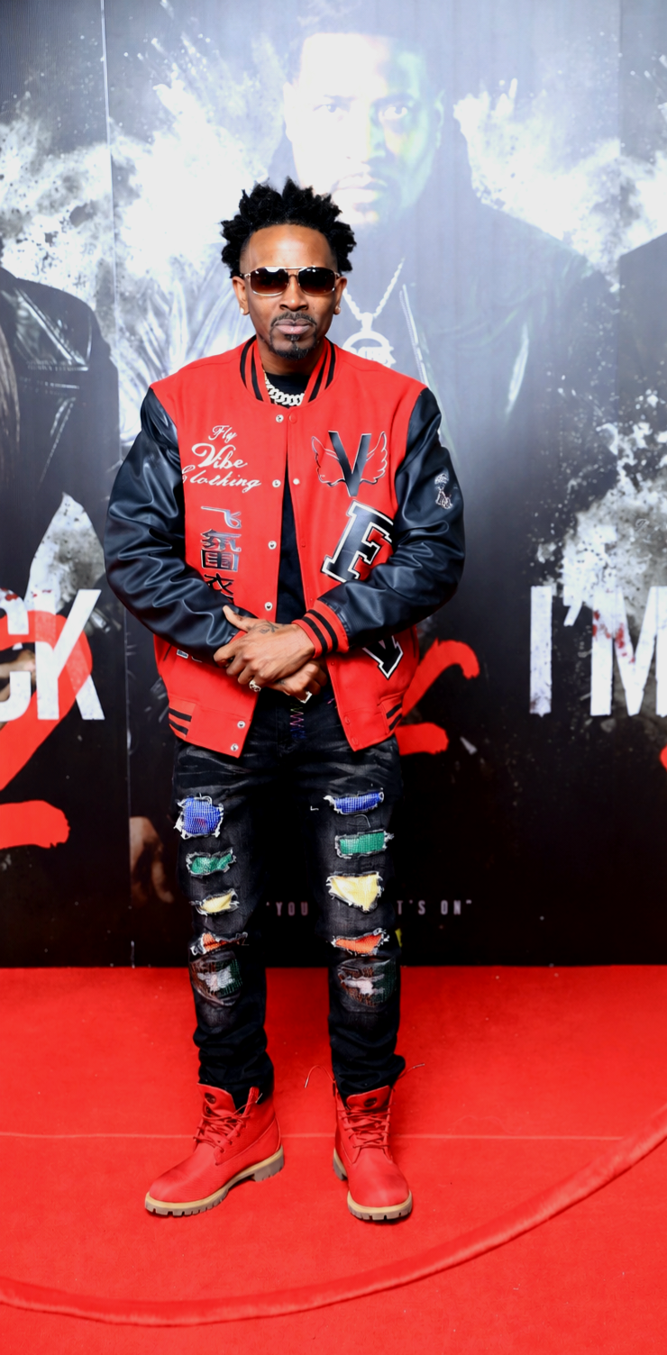 Fly Vibe Letterman Jacket - Red/Black/White