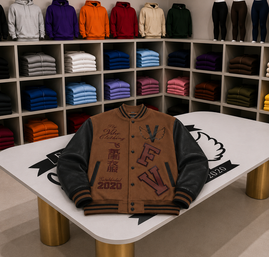 Fly Vibe Letterman Jacket - Brown/Black/Chocolate