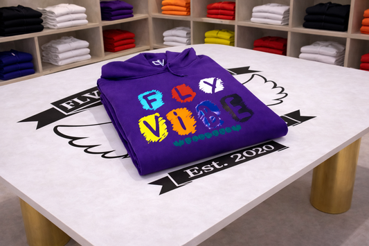 Fly Vibe Crayon Hoodie - Purple