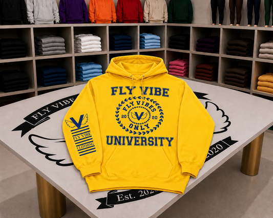 Fly Vibe University Hoodie - Yellow/Royal